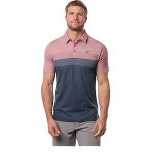 Travis Mathew Lake Life Polo in Heather Ruby Red Size XXL